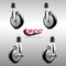 Service Caster 5 Inch 316SS Black Poly Swivel 1-7/8 Inch Expanding Stem Caster Brake SCC, 2PK SS316EX20S514-PPUB-BLK-2-TLB-2-178 - alternate 3